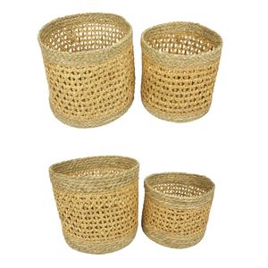 Cestas de Almacenamiento SERIE CRUX, Cesta de Jacinto de Agua y Algas Marinas, Organizador para Sala de Estar, Baño y Hogar - Product Image 5