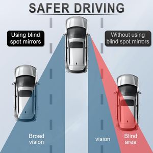 2 Pezzi Specchietto Convesso Rotondo per Punti Ciechi, Vetro HD, Alloggiamento in ABS, Specchietto Retrovisore Grandangolare Regolabile Universale per Auto - Product Image 4