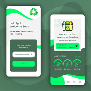 Royalcraft Recycling Pickup Mobile App <b>Development</b> for Android iOS with Scheduling Wallet Credits Pickup Requests Route Tracking - Product Image 1