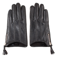 Gants personnalisés en cuir de mouton thermiques/isolés, compatibles avec les écrans tactiles, pour hommes et femmes, parfaits pour les fêtes d'hiver