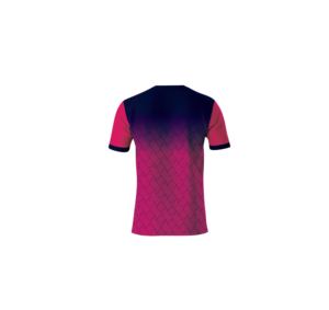 Camiseta Deportiva de Manga Corta con Cuello Redondo, 100% Poliéster, 210g, Sublimación Frontal con Logotipo Personalizado, Diseño Geométrico, Fabricación OEM - Product Image 2