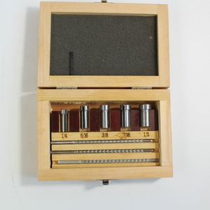 Jeu de 9 broches à cannelure à pousser, tailles en pouces, 3 broches (1/16'', 3/32'', 1/8'') et 5 manchons à colliers avec calibres, outils de coupe pour cannelures - Product Image 4