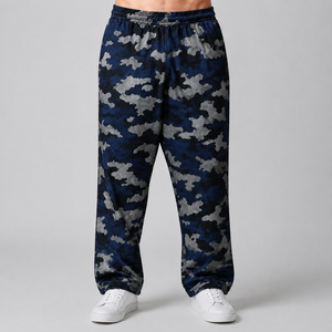 Men's Camouflage Print Sweatpants <b>Elastic</b> <b>Waist</b> Casual Jogger Pants Breathable Lightweight Polyester <b>Trousers</b> Spring Wear - Product Image 1