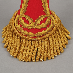 Epaulette Marching Band Hombreras con Flecos en Seda Rojo Respaldo con gancho para colgar el Hombro - Product Image 5