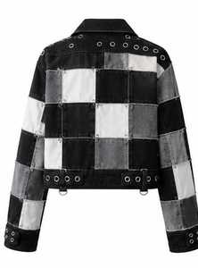 เสื้อแจ็คเก็ตยีนส์ผู้หญิงแขนยาวคอปกพับได้ - Product Image 5