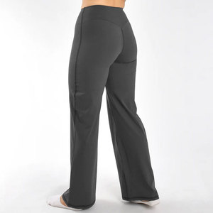 Latest Design 90% Polyester 10% Spandex Knitted Yoga Wear Mid Waist Gym Workout Training Quick Dry Breathable Women's <b>Leggings</b> - Product Image 5