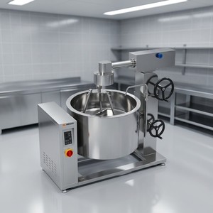 Olla de vapor encamisada con inducción y rotación Amicook 380V/440V, modelo de cocina fácil de limpiar, bajo mantenimiento, fácil de usar, con 3 cuchillas para pescado. - Product Image 5