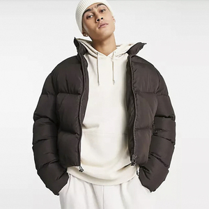 Blouson de moto pour homme en cuir véritable vert, écologique, avec doublure bleue en polyester, rembourré, coupe-vent, décontracté - Product Image 5