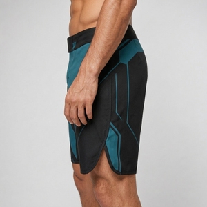 Shorts de boxe haut de gamme en polyester/nylon, tissu extensible léger, logo personnalisable sur le devant, pour l'entraînement, le sparring et la compétition - Product Image 4