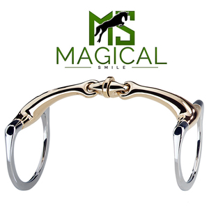 Mors de cheval à double articulation sur mesure de haute qualité, en argent allemand et acier inoxydable, toutes tailles disponibles - Product Image 1