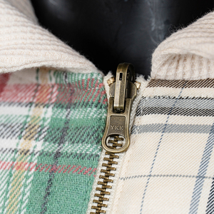 Veste à capuche pour homme Sportish Impex avec logo personnalisé, 100% coton, patchwork à carreaux, coupe ample, zippée, color block, en flanelle - Product Image 5