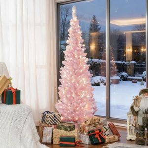 Decorazioni natalizie per albero di Natale a forma di matita rosa da 6 piedi - Product Image 3