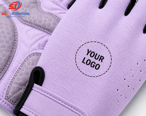 Gants de cyclisme mi-doigts couleur pastel respirants avec coussinets en gel antidérapants pour femmes, vente en gros OEM - Product Image 3