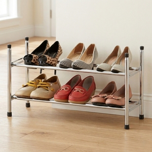 DIY 3 Tier Modern Portable Metal <b>Shoe</b> <b>Storage</b> Shelf <b>Rack</b> Freestanding Design - Product Image 2