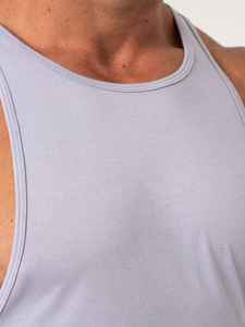 Débardeur gris uni à col rond pour homme, respirant, tricoté, décontracté, x sports city, débardeur en coton pour homme, débardeur de sport pour homme - Product Image 5
