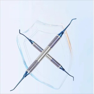 Juego de 7 piezas de curetas dentales manuales de acero inoxidable Gracey para periodoncia, raspadores subgingivales para cirugía dental - Product Image 2
