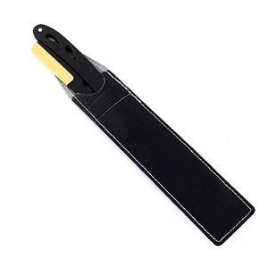 Navaja de afeitar clásica negra y dorada para hombres, navaja de acero inoxidable para barbería, herramienta de afeitado profesional - Product Image 5