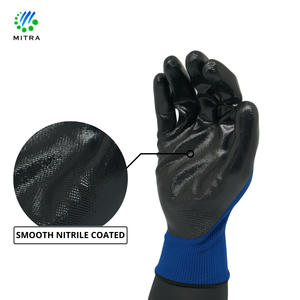 Gants de sécurité antidérapants GEKKO avec revêtement en nitrile, ajustement confortable, modèle NBR SMOOTH BLACK - Product Image 4