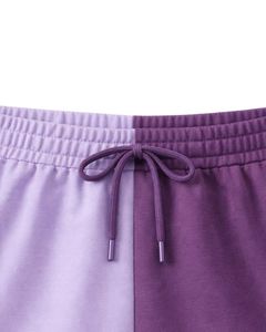 <b>Light</b> Purple Dark Purple Women <b>Lounge</b> Shorts Elastic Waist Drawstring Soft Cotton Polyester Casual Sleepwear Summer Comfy Shorts - Product Image 5