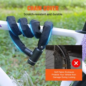 Lucchetto a Catena per Bicicletta da 1,2 Metri, Antifurto ad Alta Sicurezza con 3 Chiavi a Combinazione per Uso Quotidiano - Product Image 4