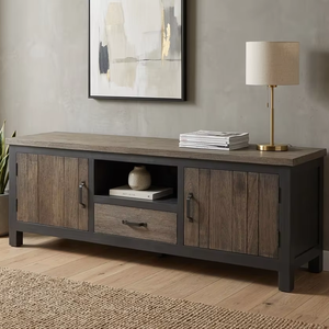 Aparador para TV Azora de Madera de Teca Sólida, 4 Cajones, Diseño Contemporáneo, Acabado Ecológico, Aparador Resistente para Bar - Product Image 2