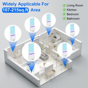 Trappola Elettrica per Insetti Volanti da Interno con 5 Pannelli Adesivi UV, Luminosità Notturna Regolabile, Inodore, Anti-Mosche e Zanzare - Product Image 4