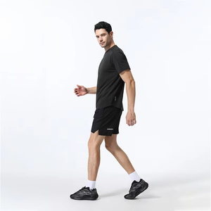 Sports Fitness T-shirt Workout O-neck Casual Loose Short Sleeve Running Training Top Sweat <b>Wick</b> Quick Dry Gym Men's Yoga T-shirt - Product Image 4