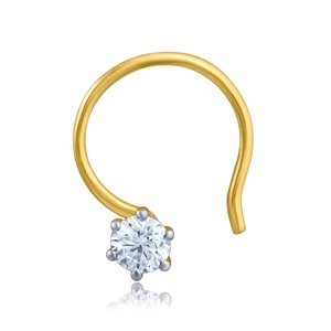Anillo de Nariz de Oro Amarillo de 18K con Diamante Cultivado en Laboratorio, Joyería Minimalista de Lujo para Uso Diario Unisex - Product Image 1