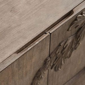Buffet console en bois sculpté, meuble de rangement en bois massif, style farmhouse, pour chambre, entrée, salon, meuble antique - Product Image 4