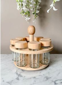 Boîte de rangement pour épices en bambou éco-responsable – Taille et logo personnalisés – Organisateur de cuisine grande capacité – Fabricant - Product Image 3