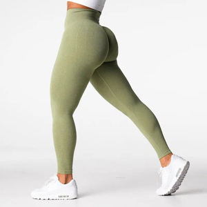 Top Trending Winter Casual Women High Waist <b>Knitted</b> <b>Leggings</b> Low MOQ Best Selling Fitness Wear Adult Size Gym Seamless <b>Leggings</b> - Product Image 1