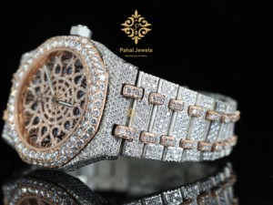 นาฬิกาเพชรหรู Pahal Jewels ตัวเรือนสแตนเลสทรงกลม 40 มม. ระบบอนาล็อก ควอตซ์ ดีไซน์โปร่ง  สายแบบกำไลข้อมือแฟชั่นสำหรับทุกเพศ - Product Image 3