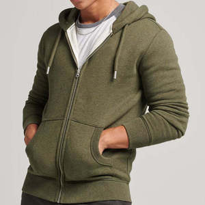 Sweat-shirt à capuche zippé premium pour homme, veste polaire décontractée et athlétique, avec poignets côtelés – Fournisseur de vêtements personnalisés - Product Image 3