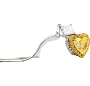 Collier pendentif en acier inoxydable pour femme avec pierre de topaze plaquée or 18 carats, chaîne serpent, style classique, bijoux pour tous les jours - Product Image 2