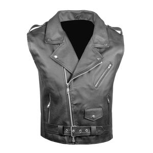 Premium Quality Winter Leather Vests for Men <b>Women</b> Triple Breasted Button Closure Moto & Biker Style OEM Exporters - Product Image 1