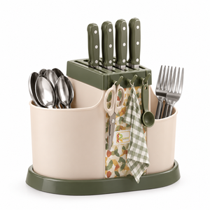 Portacubiertos de Cocina Multiusos de Plástico PP, Portátil, Impermeable, Resistente, Antioxidante, Tipo Soporte, No Plegable - Product Image 3