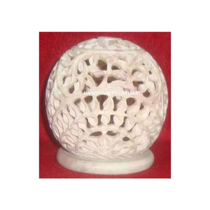 Portavelas de Piedra Jabonosa Natural Pulida a Mano, Diseño Increíble, Forma Redondeada, para Decoración del Hogar y Regalos - Product Image 3