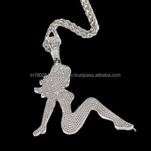 CONCEPTION Chaîne à maillons Hip Hop unisexe avec motif mondial, Moissanite de laboratoire, plaqué or, design unique personnalisé, bijoux de fête, nouveauté - Product Image 3