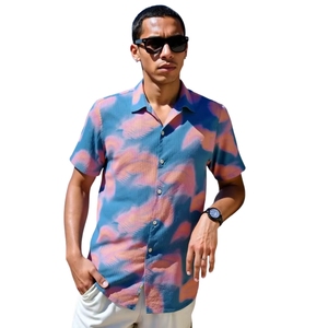 Camisa Hawaiana Floral para Hombre, Venta al por Mayor, Personalizada, Manga Corta, con Botones, Camisa Tropical de Playa - Product Image 1