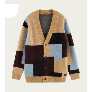 Cardigan pour homme en tricot doux, pull décontracté pour tous les jours, tenue de mode hivernale pour homme - Product Image 1