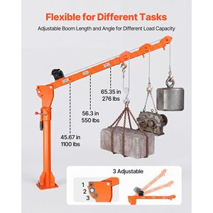 Grúa Eléctrica para Camión, 1100 Libras, 12V, Cabrestante de 3000 Libras, Pluma Telescópica Giratoria de 360°, 6m de Altura, Capacidad de 1 Tonelada - Product Image 5