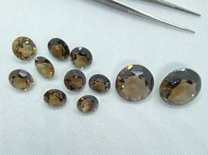 Cuarzo Ahumado Facetado, Forma Redonda, Piedras Sueltas de Diferentes Tamaños, de 5mm a 30mm, Calibradas, Lote para Joyería - Product Image 2