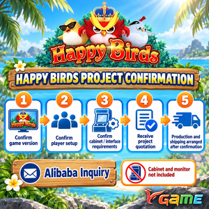 ชุดเกมอาร์เคดนกบิน VGAME Happy Birds 5.6 สำหรับเล่นหลายคน พร้อมแผงเกมและซอฟต์แวร์สำหรับตู้เกม - Product Image 3