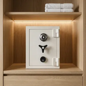 Coffre-fort ignifuge et antivol pour la maison et le bureau, avec serrure à clé, pour argent liquide, bijoux et objets de valeur AX-081 - Product Image 1