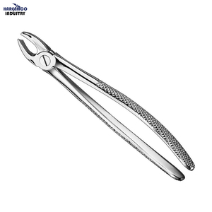 Forceps d'extraction manuels de marque personnalisée, modèle anglais, taille 15, antidérapants, moyens, argentés, 30 positions de mâchoires, approuvés CE - Product Image 1