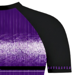 <b>Purple</b> Black Raglan Sports Jersey Short Sleeve Crew Neck Athletic Team Training Uniform Breathable Performance Sportswear <b>Shirt</b> - Product Image 4
