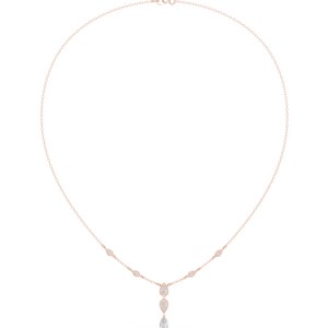 Collar en Y para Mujer con Colgante de Moissanita Corte Pera y Cadena con Microincrustaciones - Product Image 3