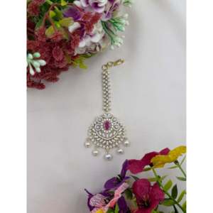 Indian Ethnic Artificial Jewelry-Rachel American Diamond Mang Tika - Product Image 5