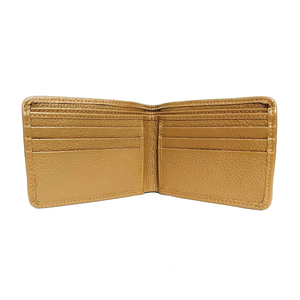 Portefeuille en cuir de vachette véritable pour homme, fait main, fin, à double pli, qualité supérieure, cuir naturel - Product Image 3