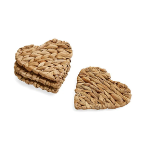 Handwoven Eco-friendly Water Hyacinth Heart <b>Coasters</b> <b>for</b> <b>Drinks</b> Cup <b>Coaster</b> Home Gift from Vietnam Factory - Product Image 1